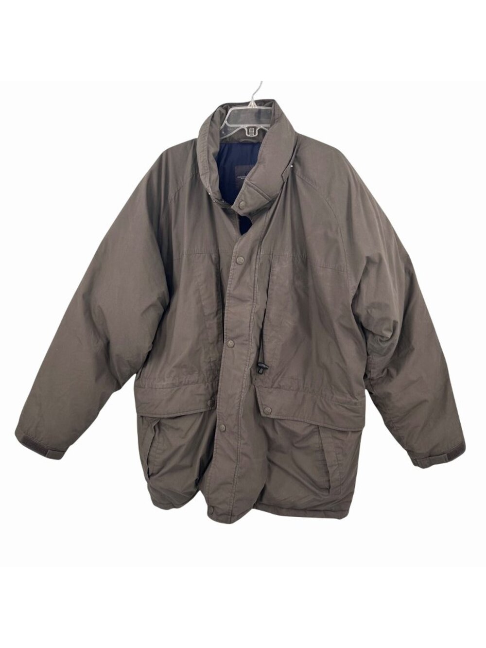 OUTDOOR EXCHANGE MEN'S DARK KHAKI DOWN FEATHER PARKA COAT W/ MULTI POCKETS XXL